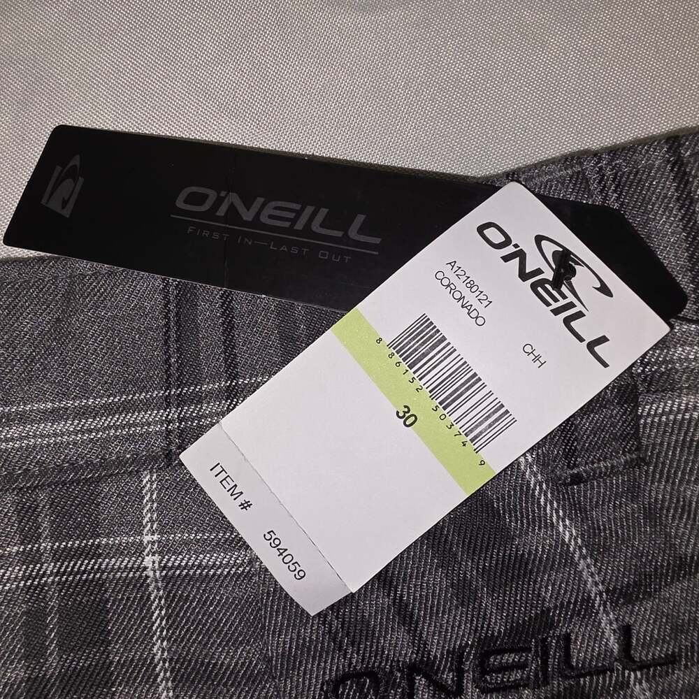 O'Neill Men's Gray Plaid Casual Shorts size 30 NWT - Picture 8 of 8